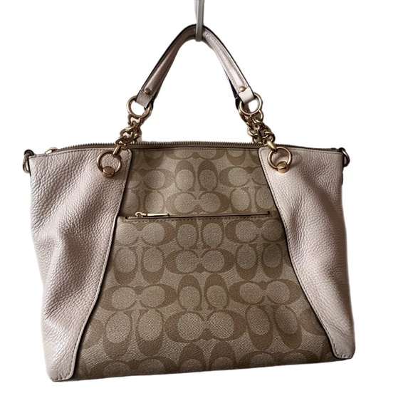 Coach Beige Signature Tote Bag with long strap - Picture 2 of 13